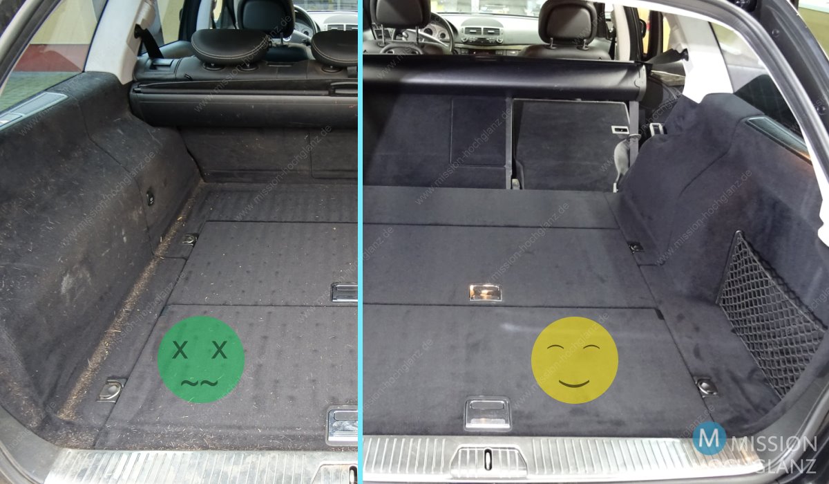 Kofferraum reinigen - einfache und schnelle Schmutzbeseitigung - Mission  Hochglanz